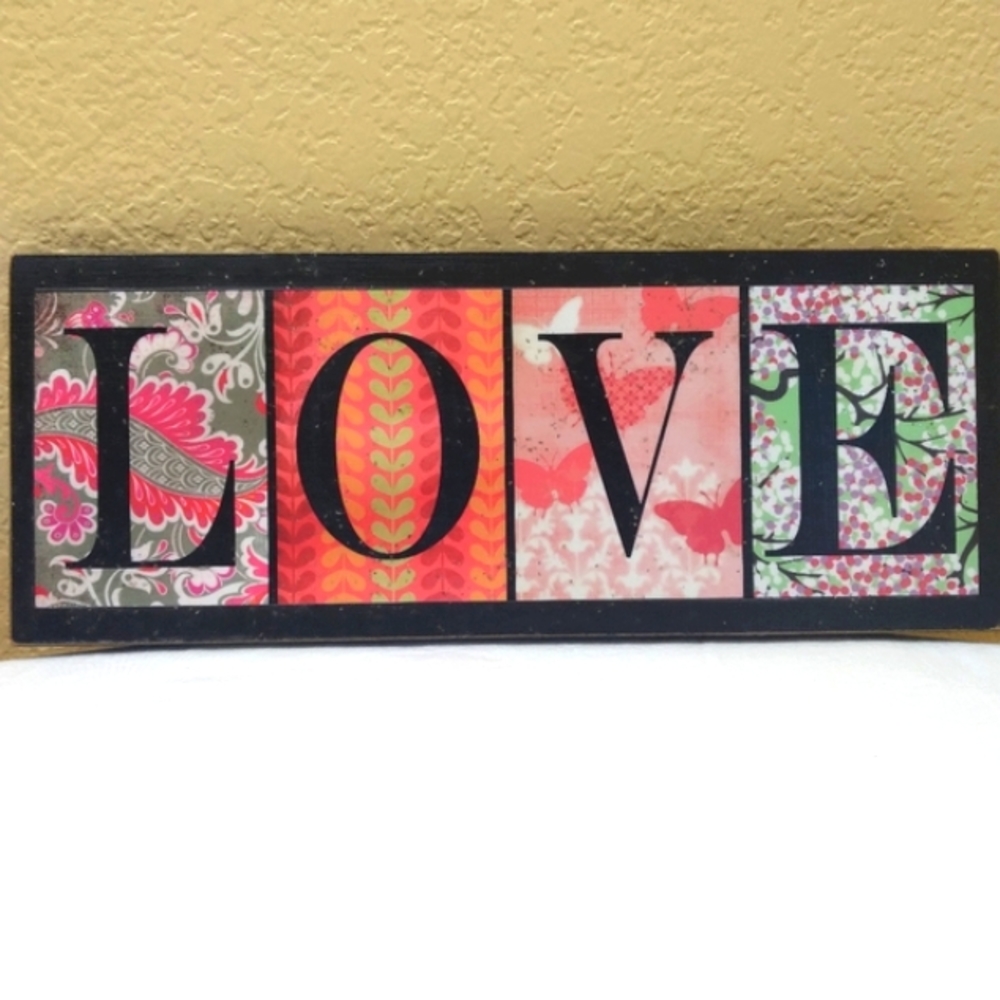 Handmade Firefly Wooden LOVE Sign